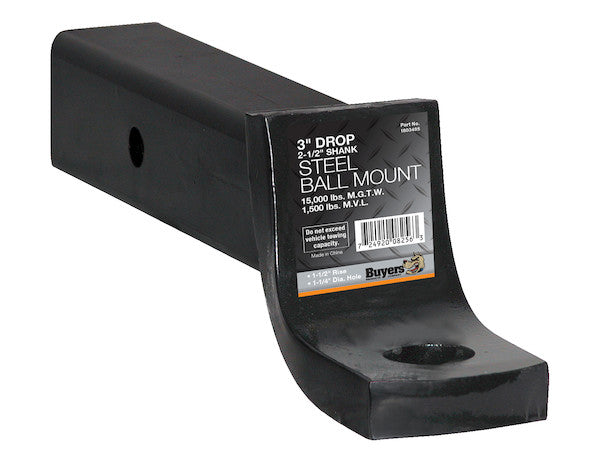 2 1/2" Ball Mount 3" Drop