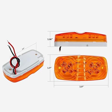 Double Bullseye Marker Light - Amber