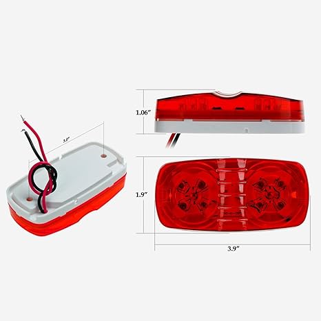 Double Bullseye Marker Light - Red