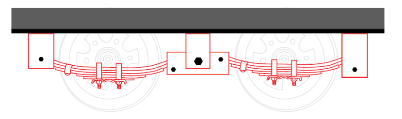 5.2-8K Tandem Axle Slipper Hanger Kit