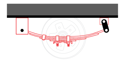2-7K Single Axle Double Eye Hanger Kit